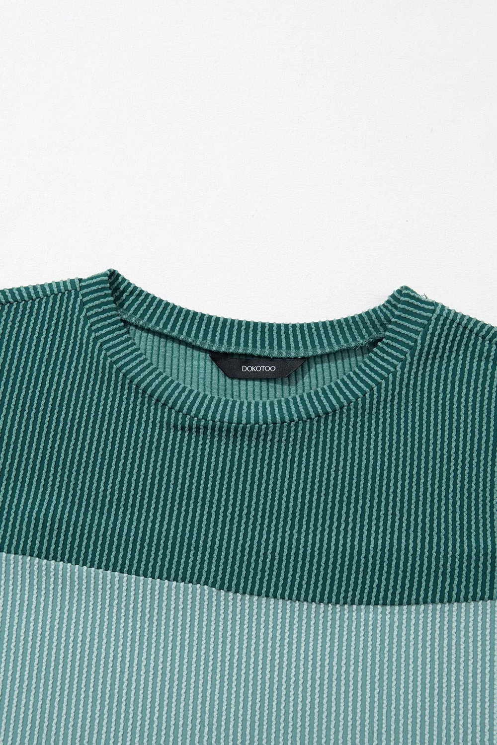 Color Block Round Neck Short Sleeve T-Shirt - Image 7