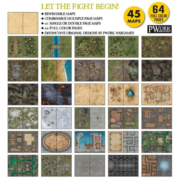 Combat Book 1: Fantasy Rewritable Combat Maps for Tabletop RPGs - Image 3