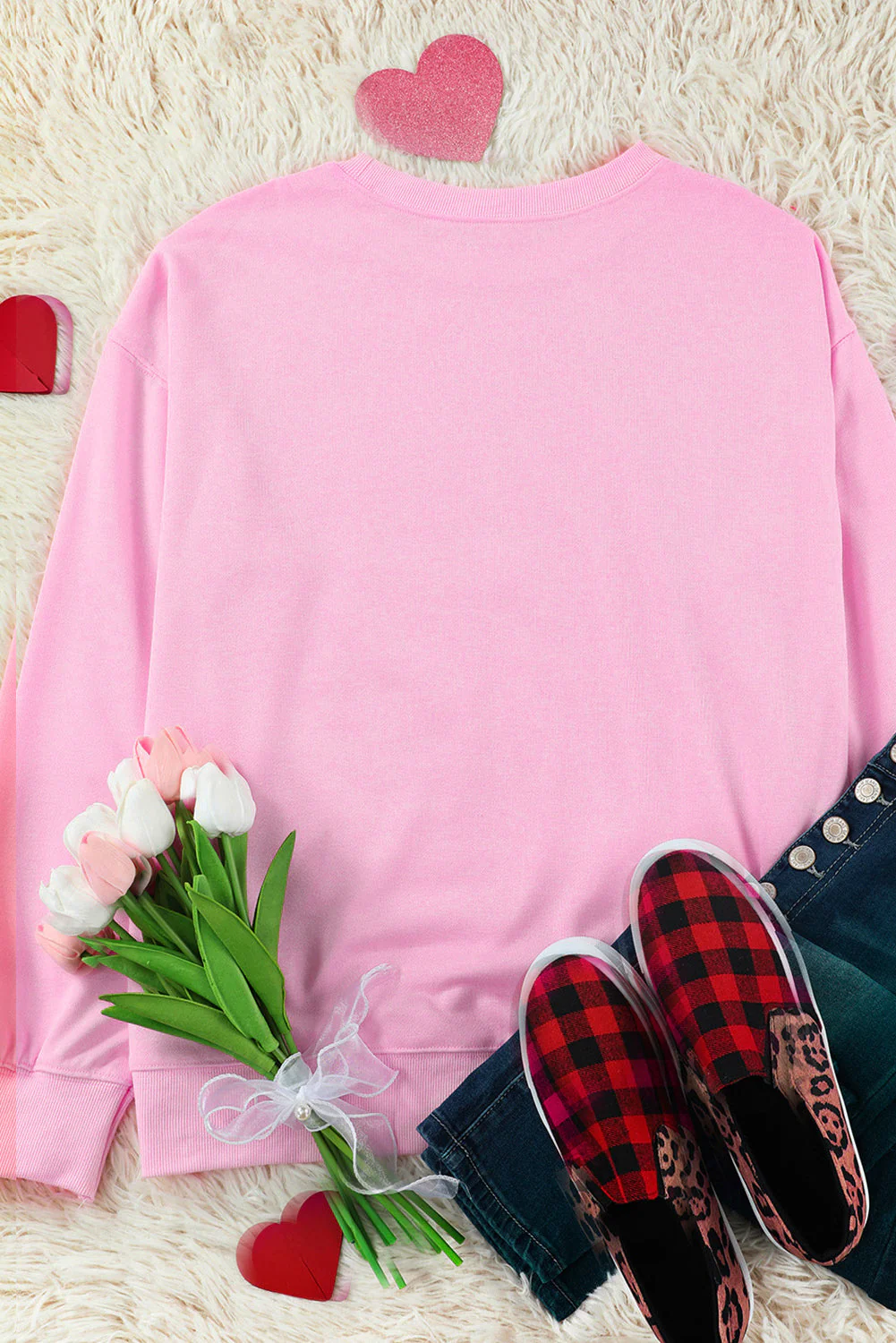 Contrast Heart Long Sleeve Sweatshirt - Image 4