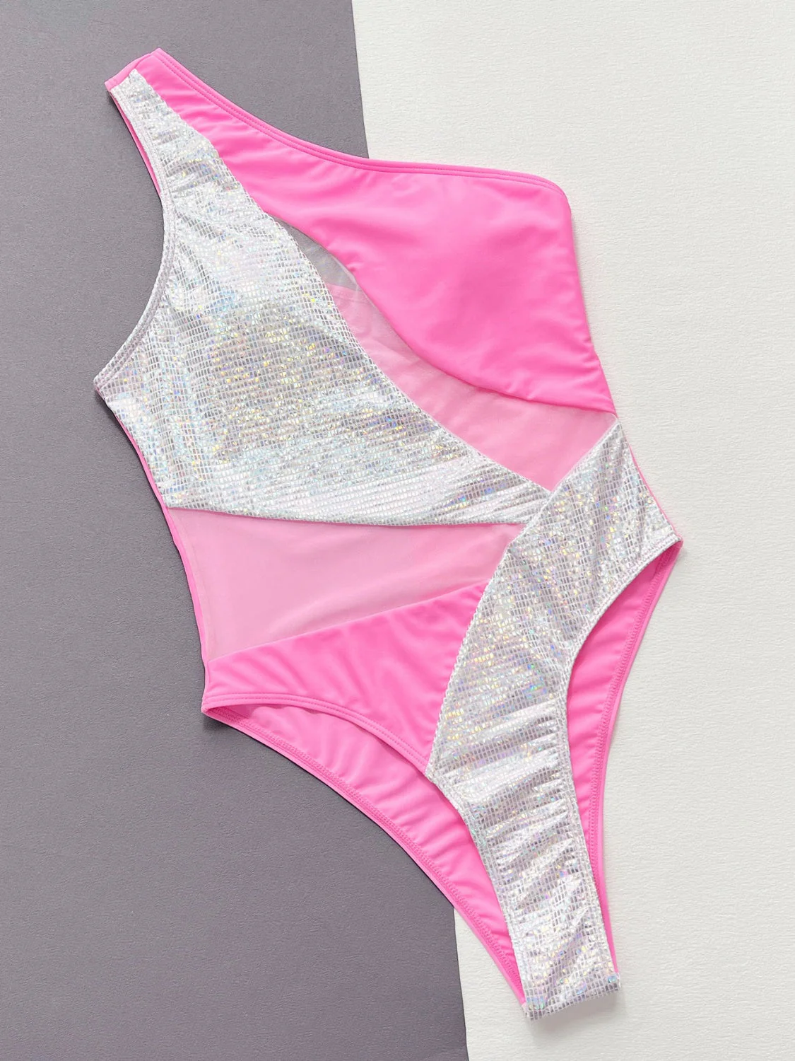 Contrast Panel One-Piece Swimsuit - Image 3