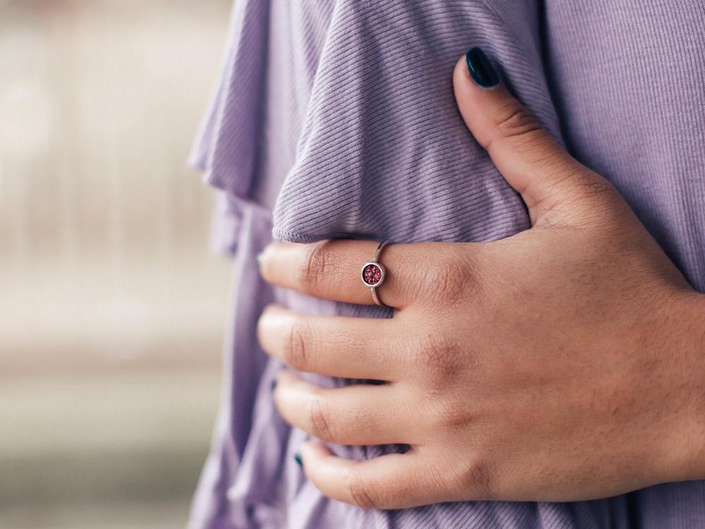 Cove Fuchsia Druzy Silver Ring by Little Sky Stone - Image 2