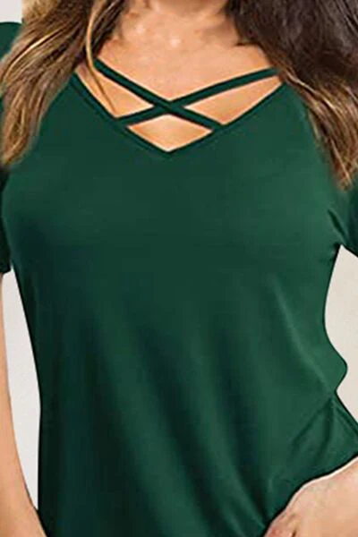 Crisscross Short Sleeve T-Shirt - Image 12