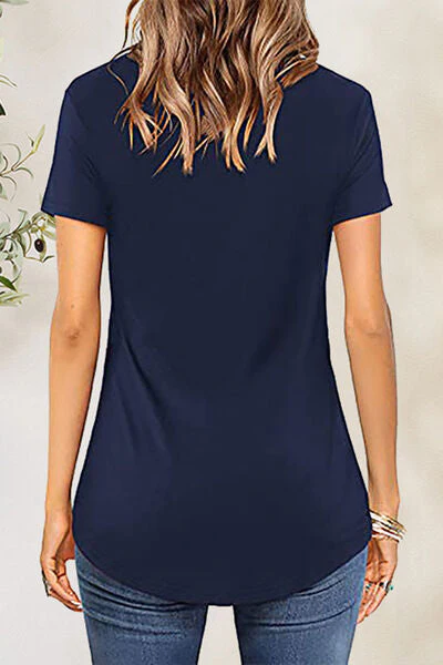 Crisscross Short Sleeve T-Shirt - Image 17