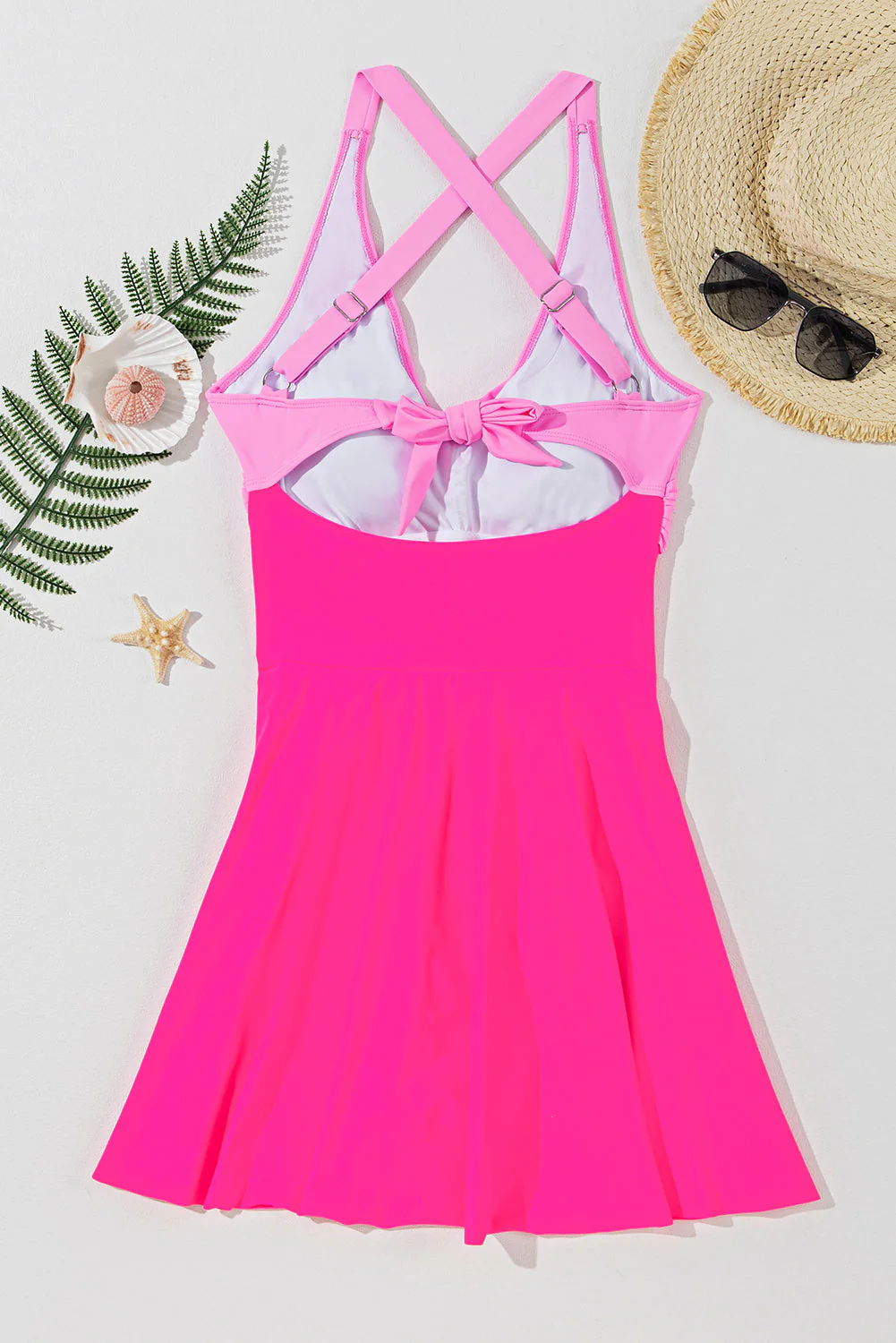 Crisscross V-Neck One-Piece Swimwear - Image 4