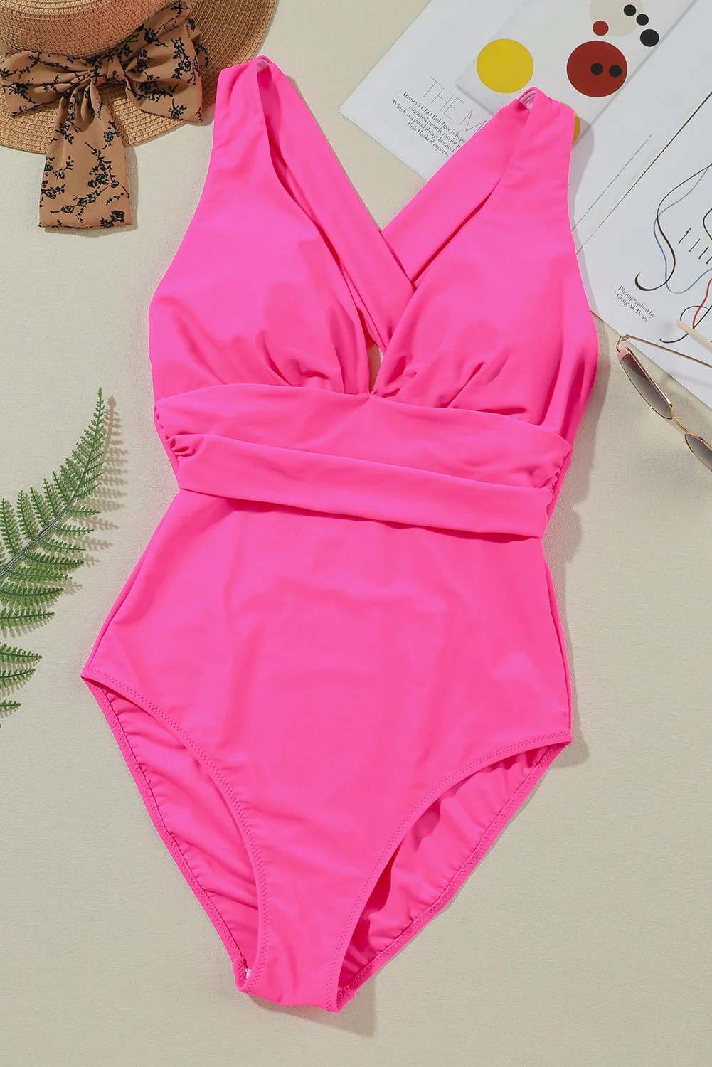Crisscross Wide Strap One-Piece Swimwear - Image 4