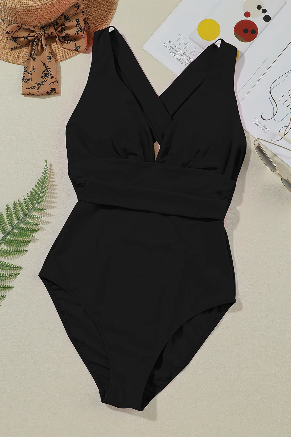 Crisscross Wide Strap One-Piece Swimwear - Image 8