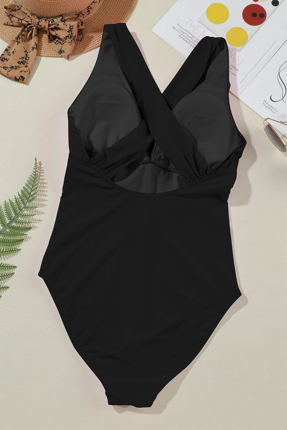 Crisscross Wide Strap One-Piece Swimwear - Image 9
