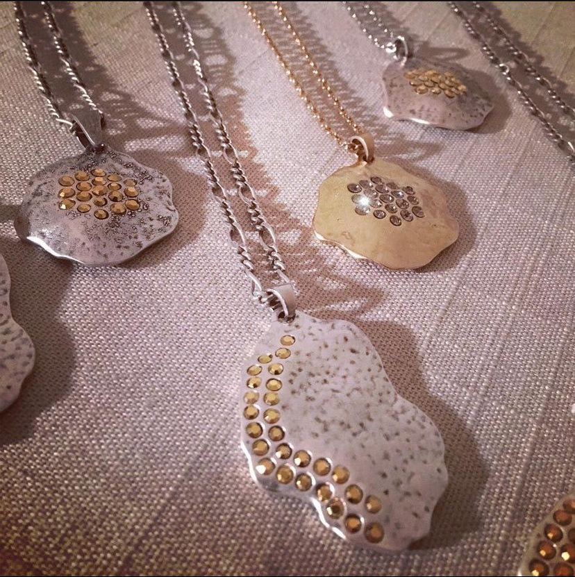 Crystal Waning Gibbous Moon Necklace by The Urban Charm - Image 3
