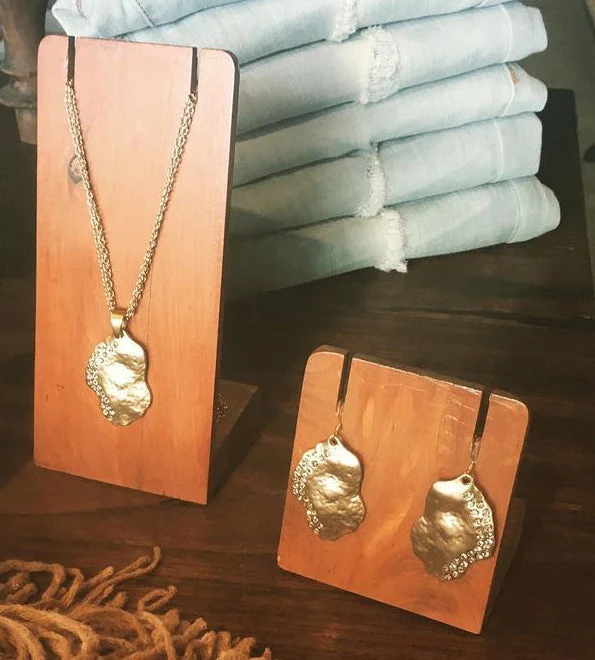 Crystal Waning Gibbous Moon Necklace by The Urban Charm - Image 4