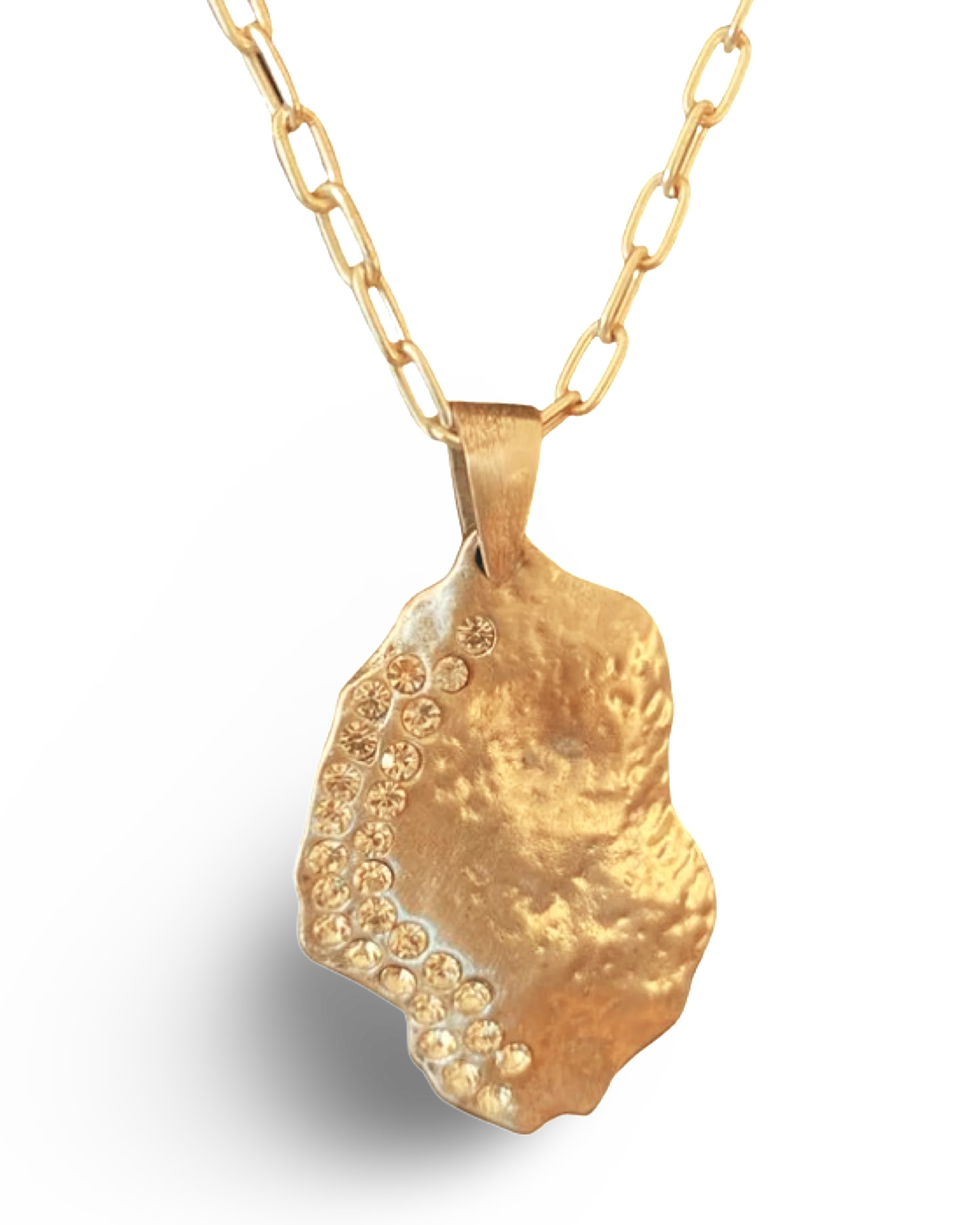 Crystal Waning Gibbous Moon Necklace by The Urban Charm - Image 5