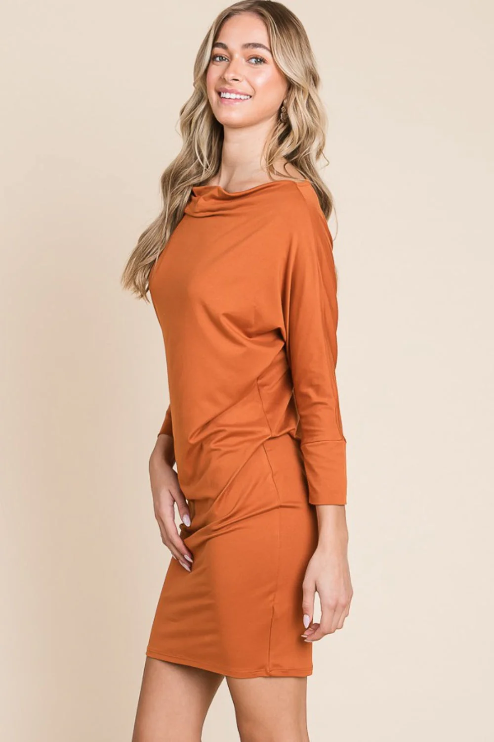Culture Code Full Size Dolman Sleeve Mini Dress - Image 3