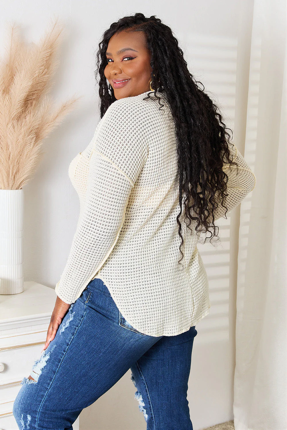 Culture Code Full Size Scoop Neck Patch Pocket Top - Image 2