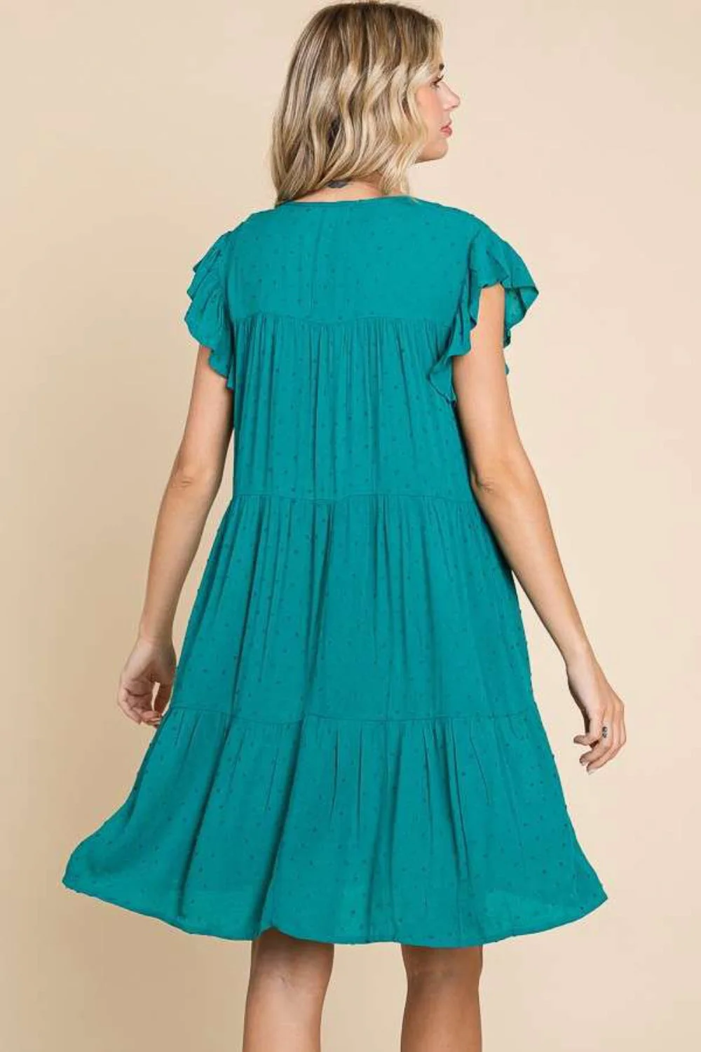 Culture Code Ruffle Cap Sleeve Tiered Dress - Image 2