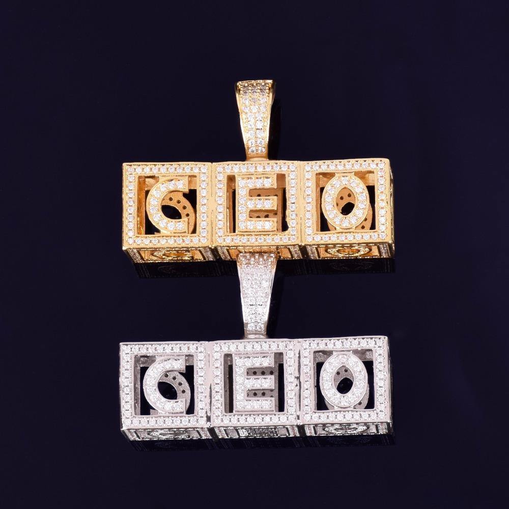 Custom Cubic Iced Baby Bock Letters Pendant Necklace by Bling Proud | Urban Jewelry Online Store - Image 8