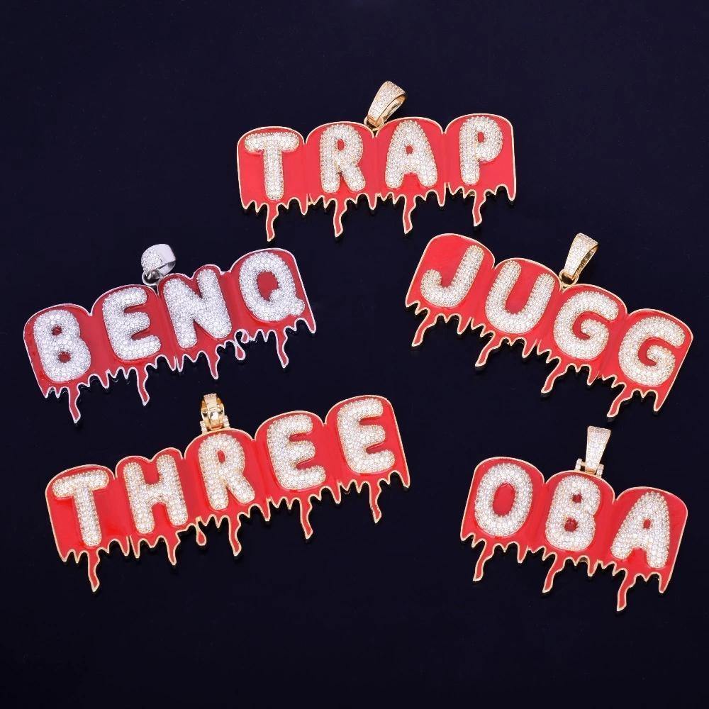Custom Iced Out Magma Drip Letter Pendant by Bling Proud | Urban Jewelry Online Store - Image 4