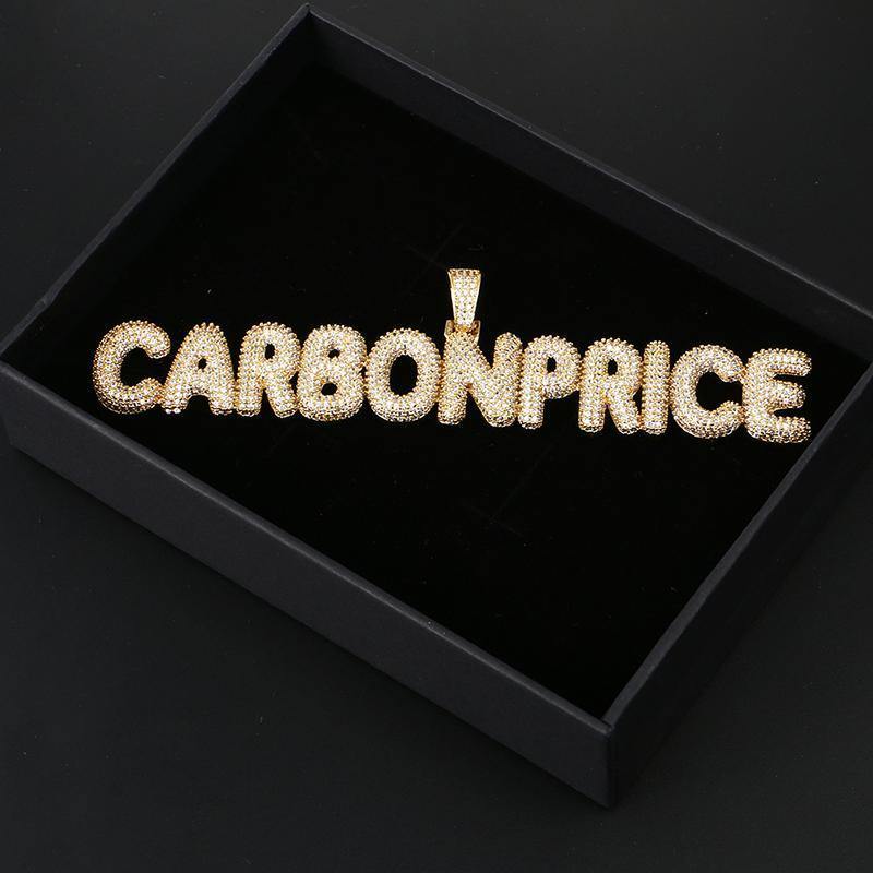 Custom Name Iced Bubble Letter Pendant 18k Gold by Bling Proud | Urban Jewelry Online Store - Image 4