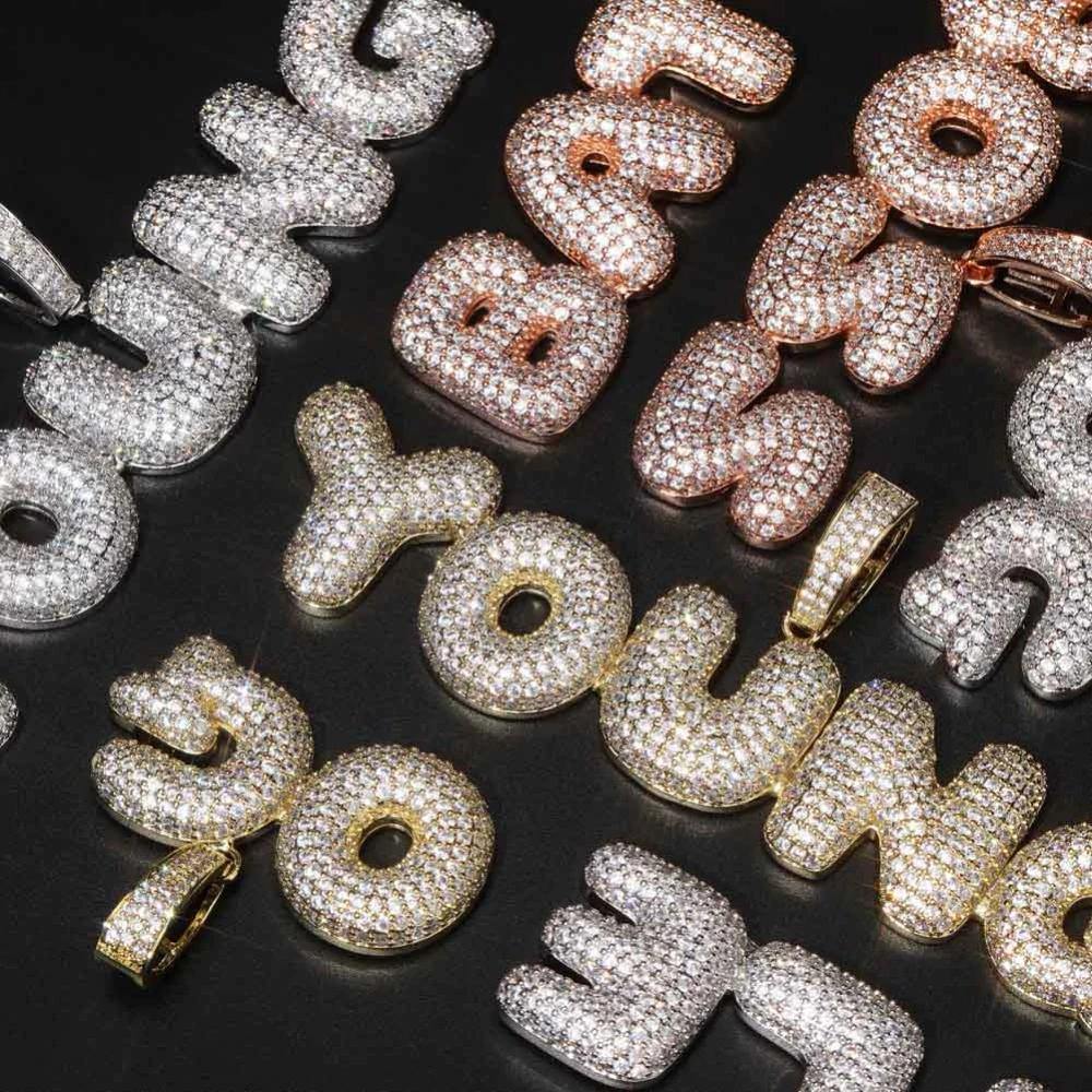 Custom Name Iced Bubble Letters Pendant with Three Colors by Bling Proud | Urban Jewelry Online Store - Image 4