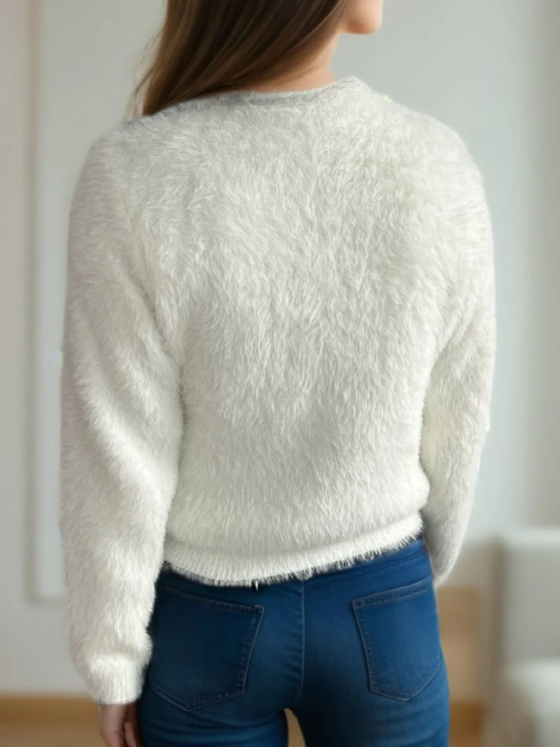 Cutout Knot Button Long Sleeve Cardigan - Image 2