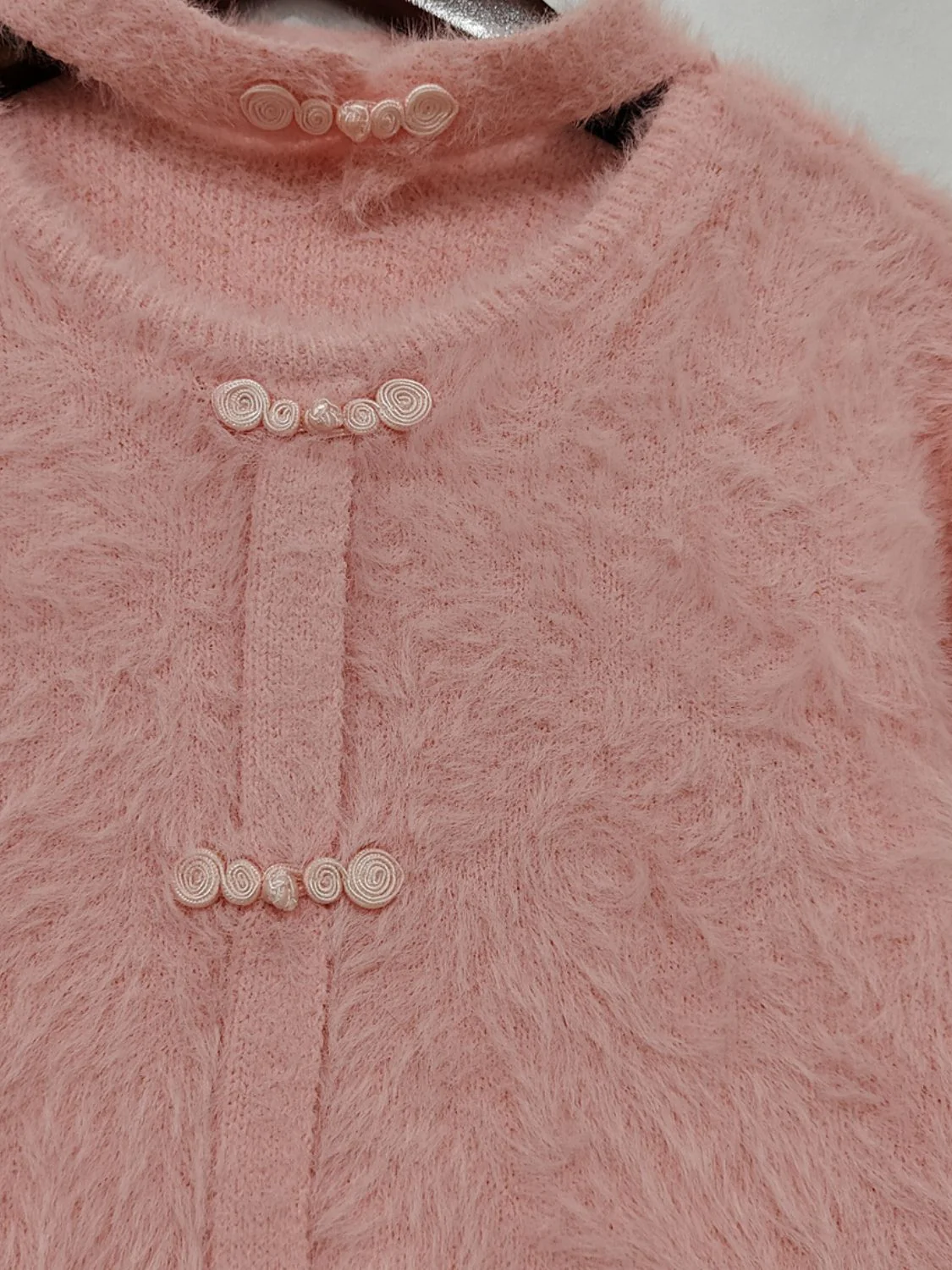 Cutout Knot Button Long Sleeve Cardigan - Image 9