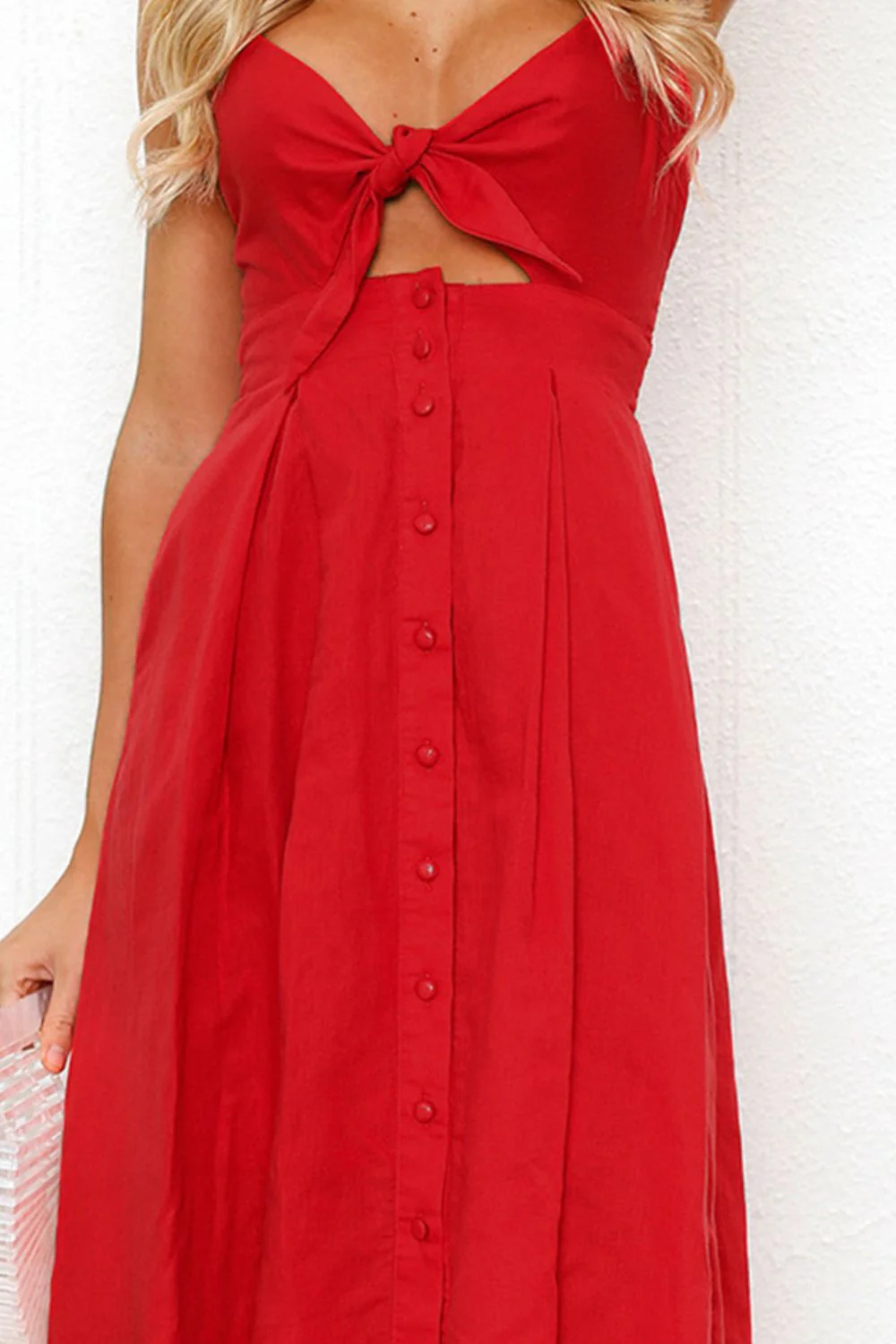 Cutout Smocked Sweetheart Neck Cami Dress - Image 19