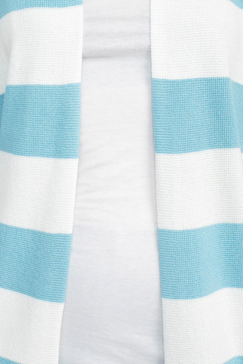 Cyrus Knits Open Front Long Sleeve Stripe Pattern Knit Cardigan by Curated Brands - Image 4