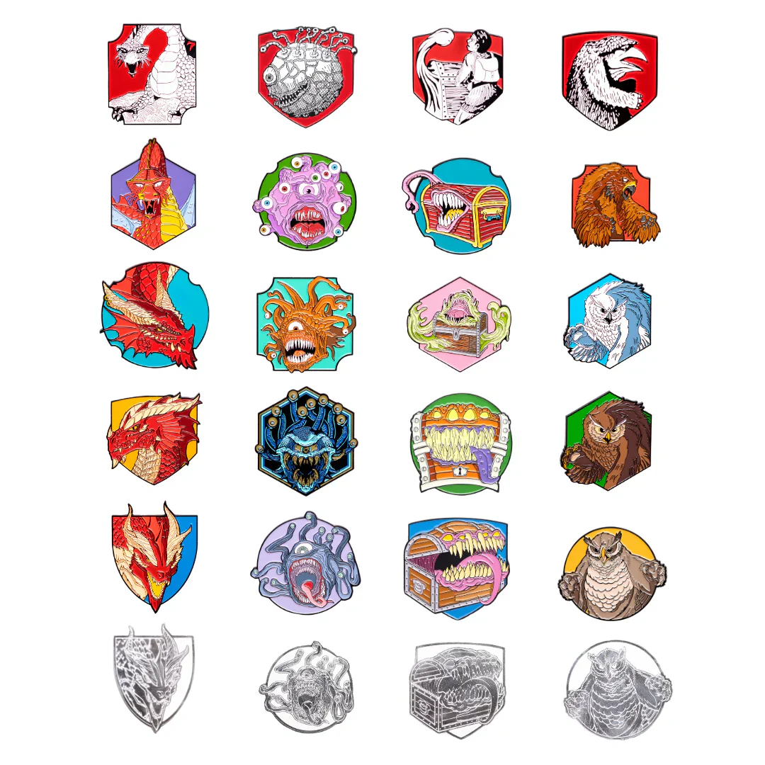 D&D: Monster Mystery Pins - Then and Now Pack - Image 2