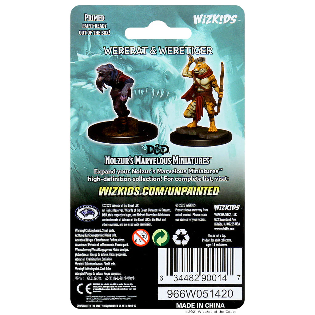 D&D: Nolzur's Marvelous Miniatures - Wererat & Weretiger - Image 2