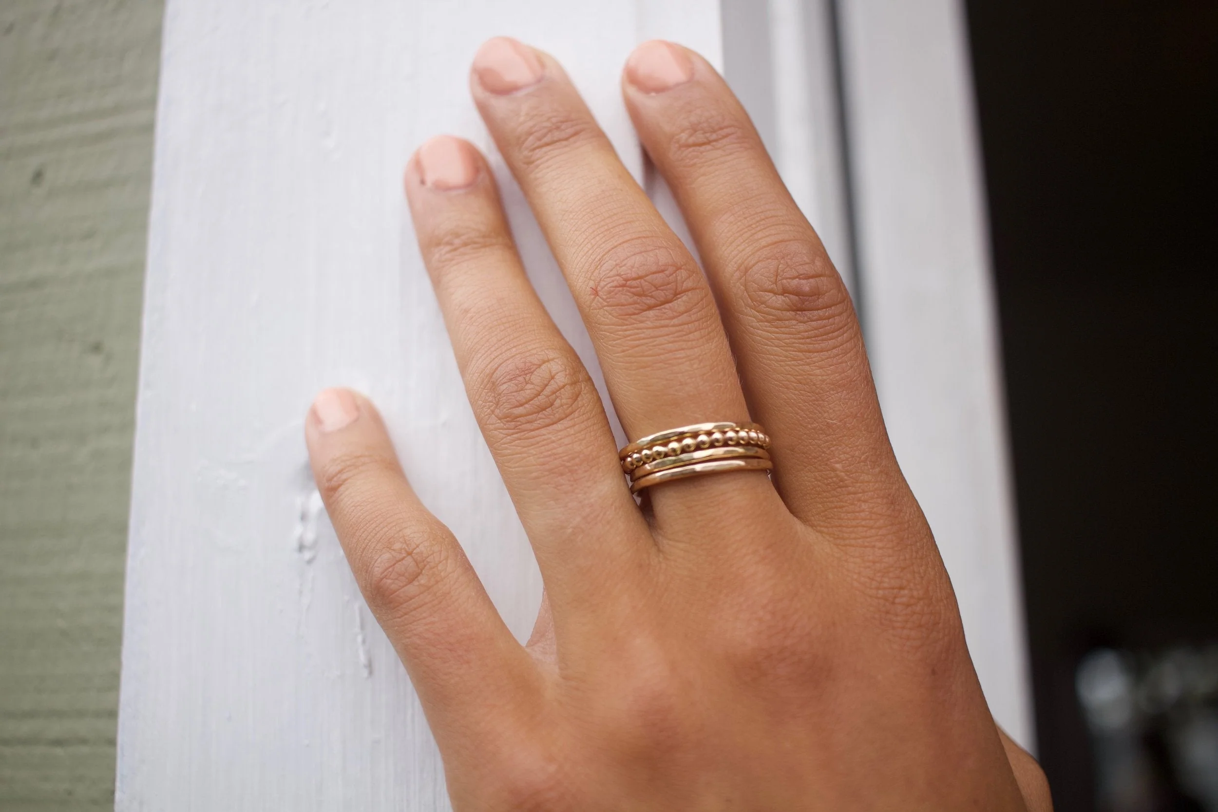 Dainty Beaded Ring Set (4 rings) by Toasted Jewelry - Image 5