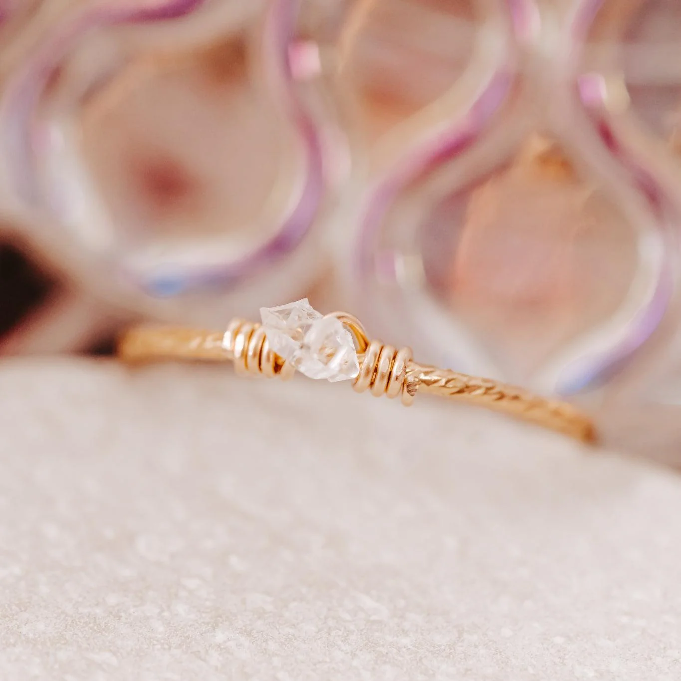 Dainty Crystal Ring by Salt and Sparkle - Image 2