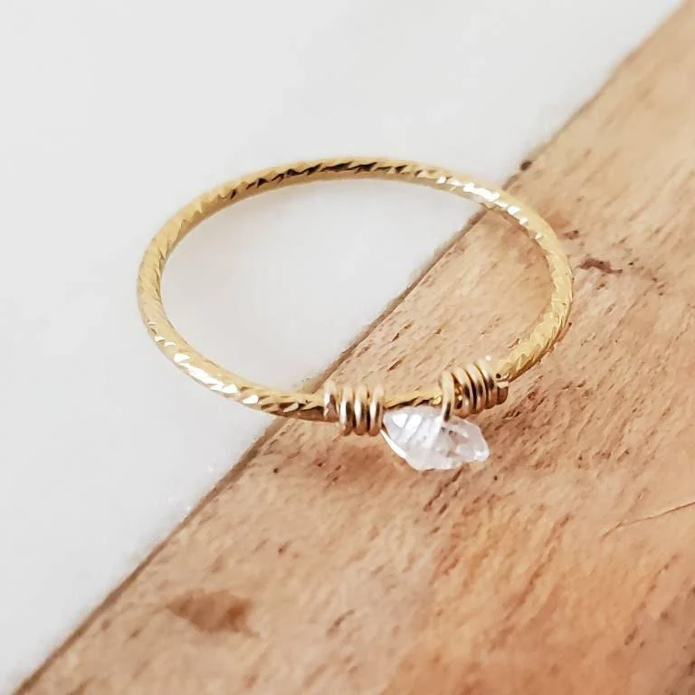 Dainty Crystal Ring by Salt and Sparkle - Image 5