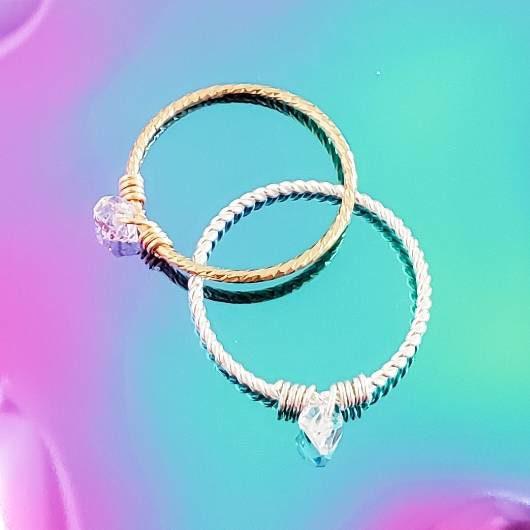 Dainty Crystal Ring by Salt and Sparkle - Image 6