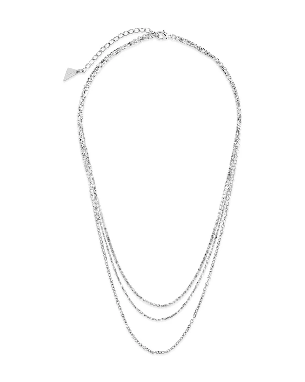 Dainty Three Layer Chain Necklace by Sterling Forever - Image 7