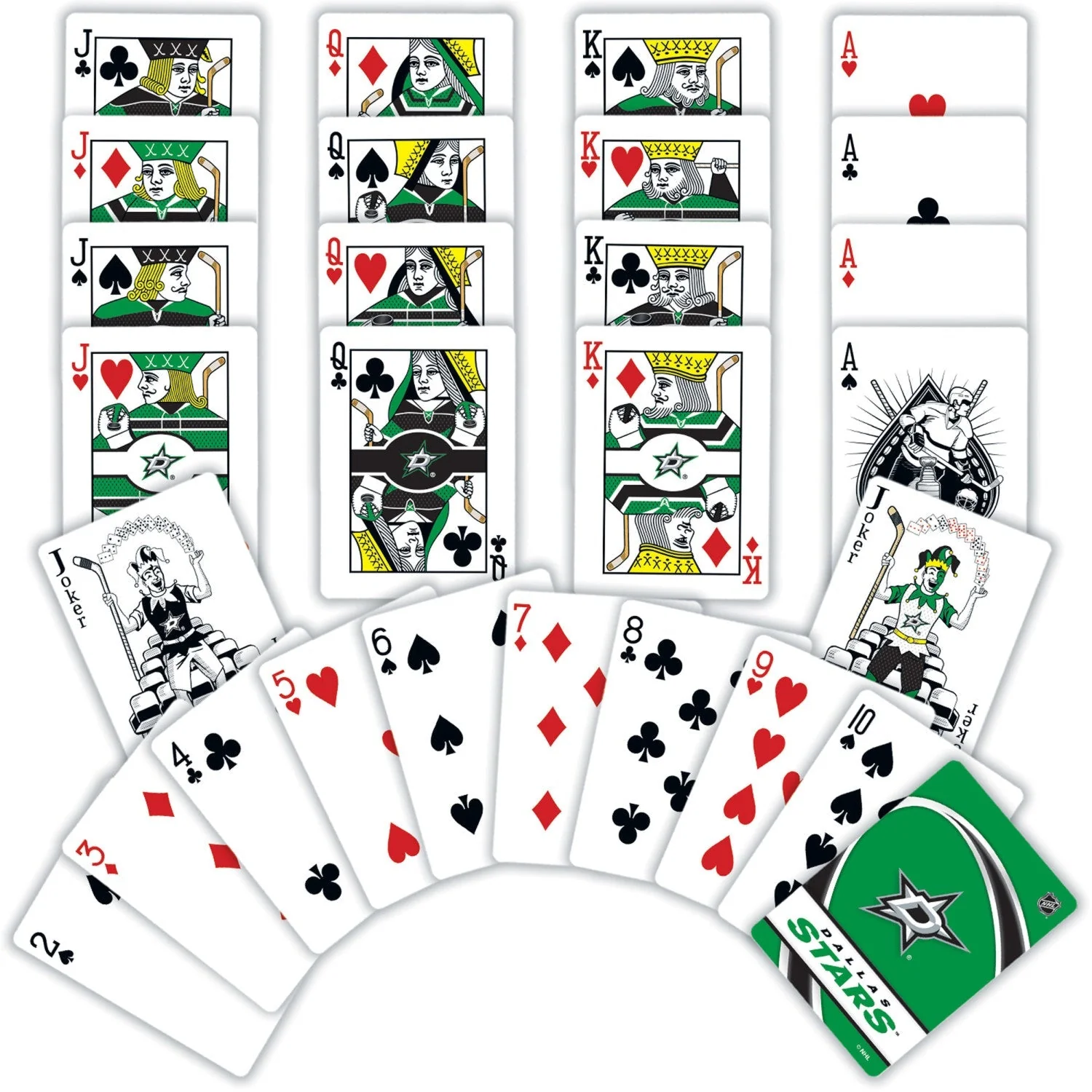 Dallas Stars Playing Cards - 54 Card Deck by MasterPieces Puzzle Company INC - Image 2