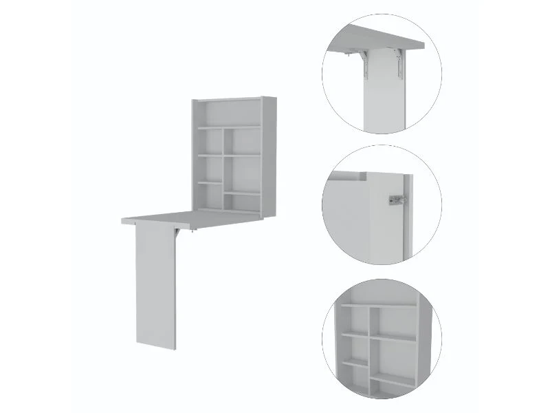 Dalton Foldable Desk, One Shelf With Divisions by FM FURNITURE - Image 5