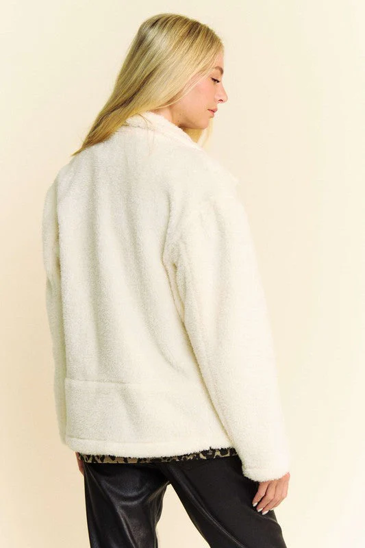 Davi & Dani Faux Fur Zip Up Jacket - Image 2