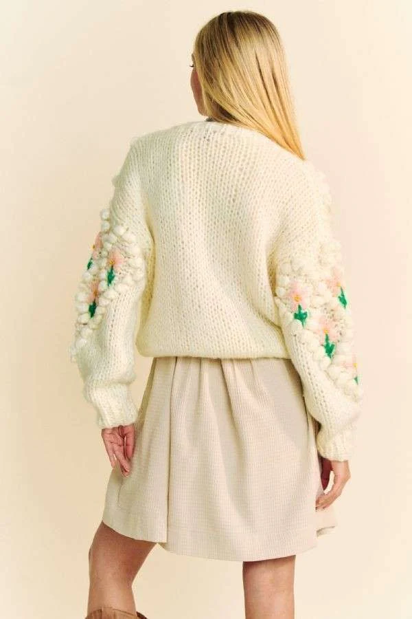 Davi & Dani Floral Pattern Button Down Cardigan - Image 2
