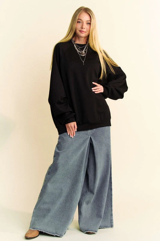 Davi & Dani Round Neck Raglan Sleeve Sweatshirt - Image 5