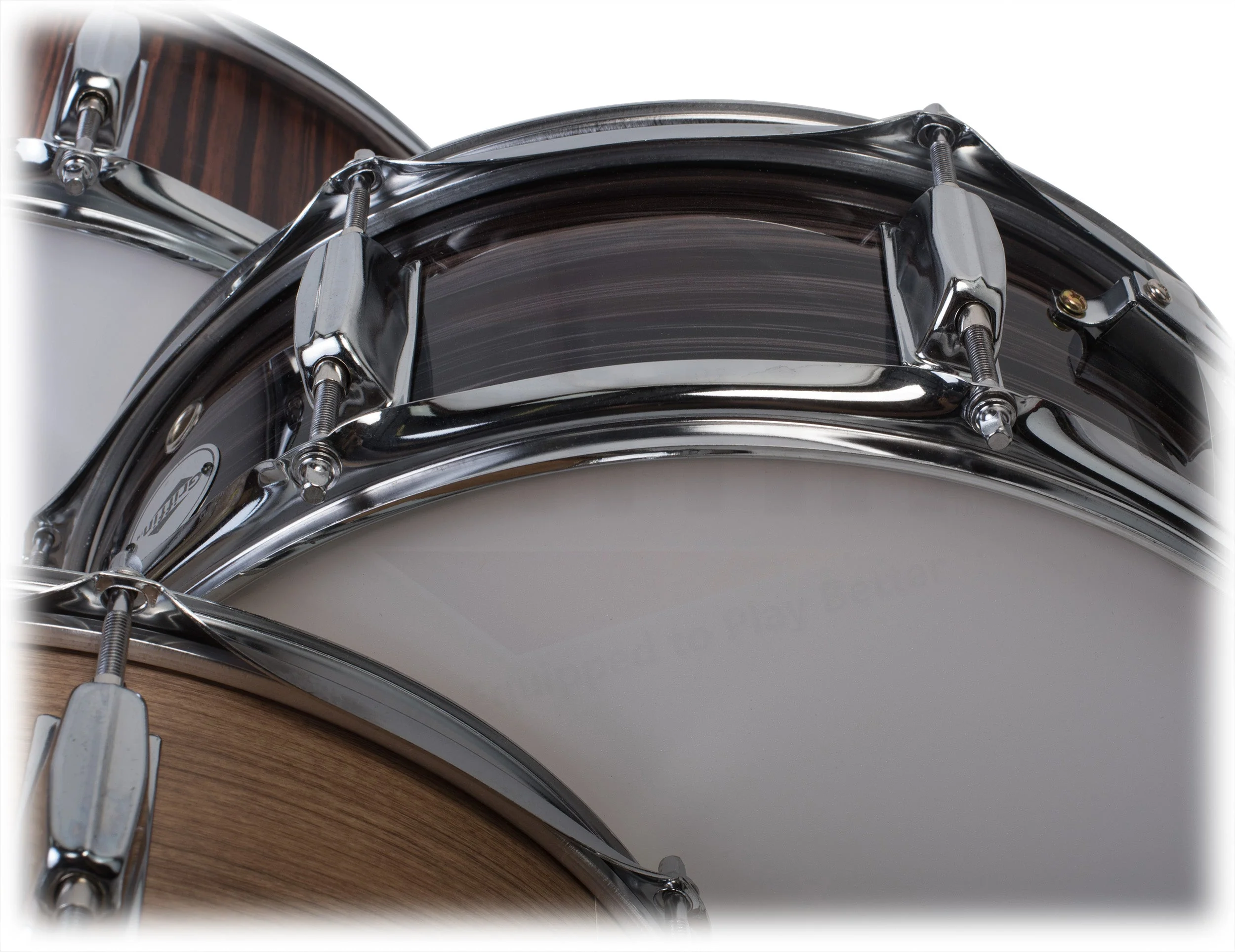 Deluxe Snare Drum by GRIFFIN - 14" x 5.5" Poplar Wood Shell with Zebra PVC Glossy Finish by GeekStands.com - Image 6