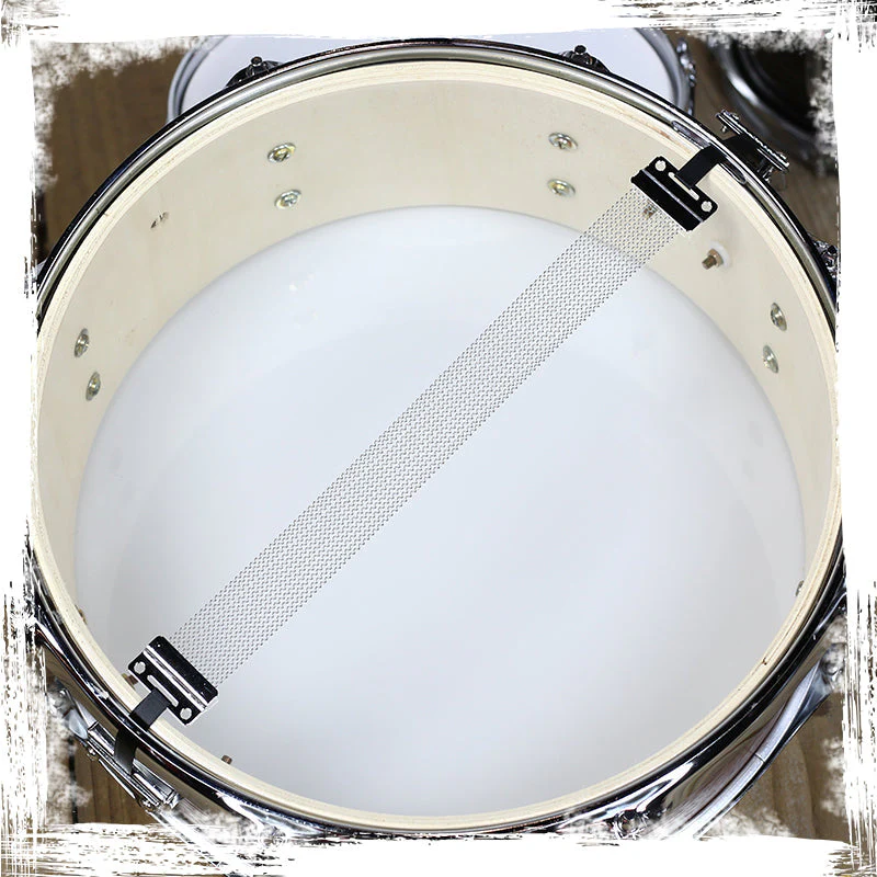 Deluxe Snare Drum by GRIFFIN - 14" x 5.5" Poplar Wood Shell with Zebra PVC Glossy Finish by GeekStands.com - Image 9