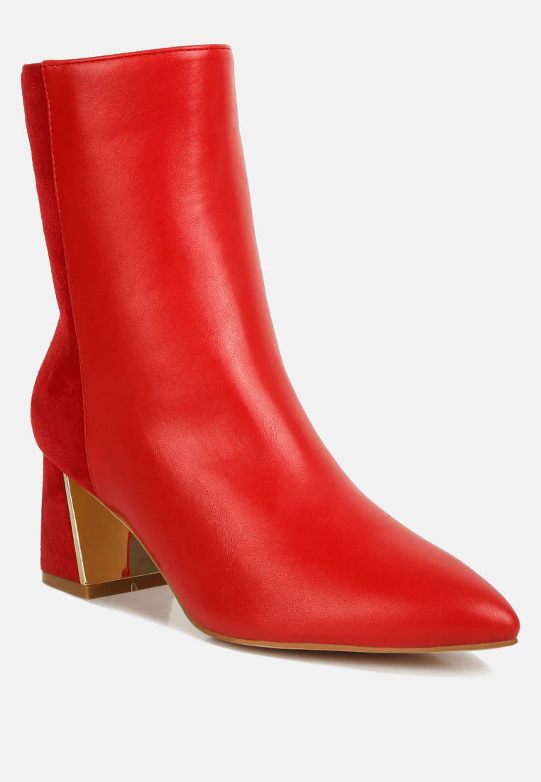 desire suede back panel high ankle boots by London Rag - Image 2