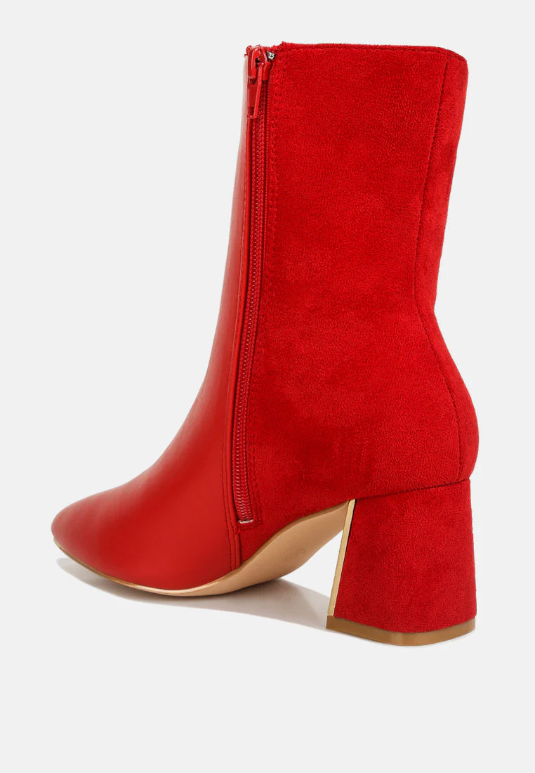 desire suede back panel high ankle boots by London Rag - Image 3