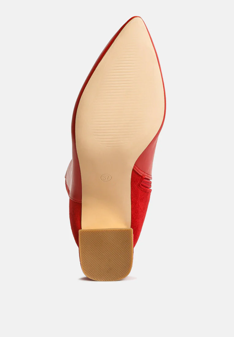 desire suede back panel high ankle boots by London Rag - Image 5
