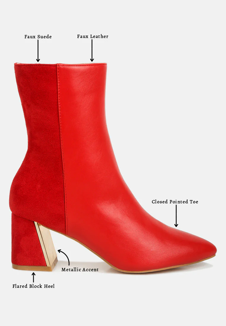 desire suede back panel high ankle boots by London Rag - Image 6