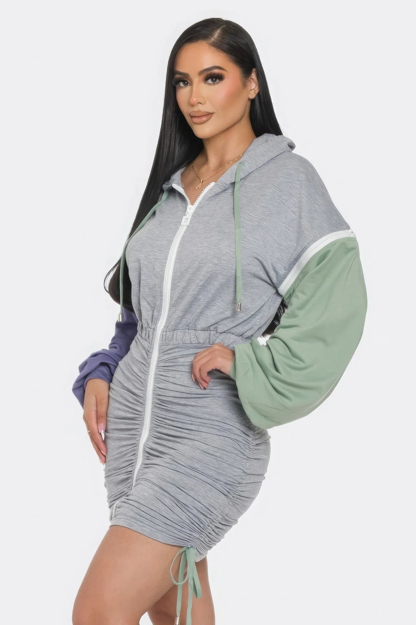 Detachable Zipper Mini Dress by Balec Group - Image 3