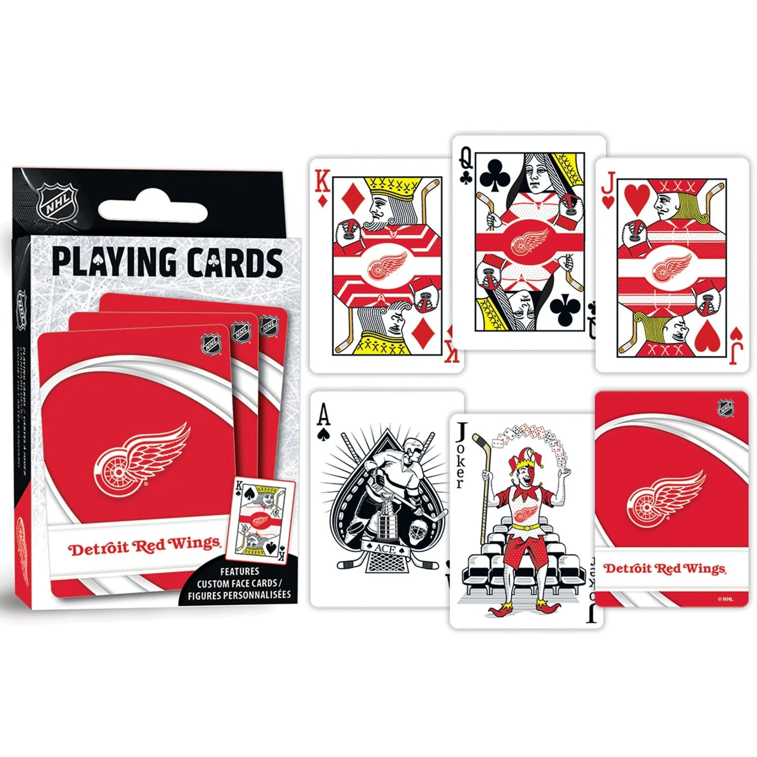 Detroit Red Wings Playing Cards - 54 Card Deck by MasterPieces Puzzle Company INC - Image 3