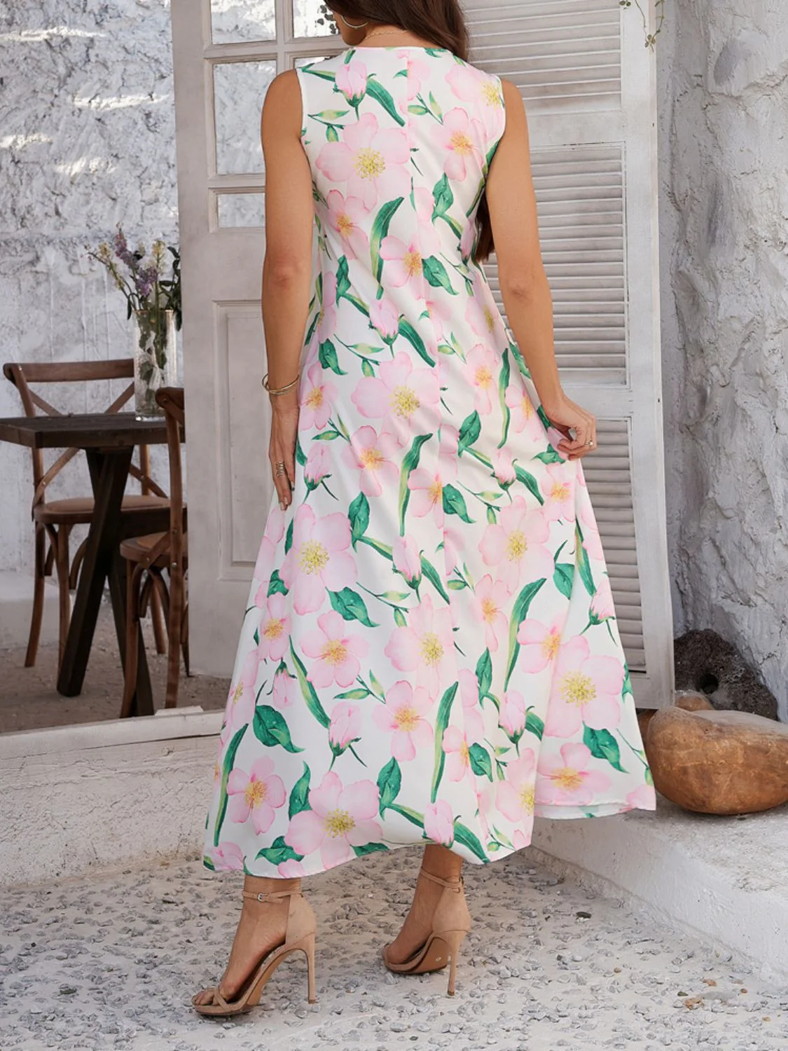 Devine Printed Sleeveless Maxi Dress - Image 11