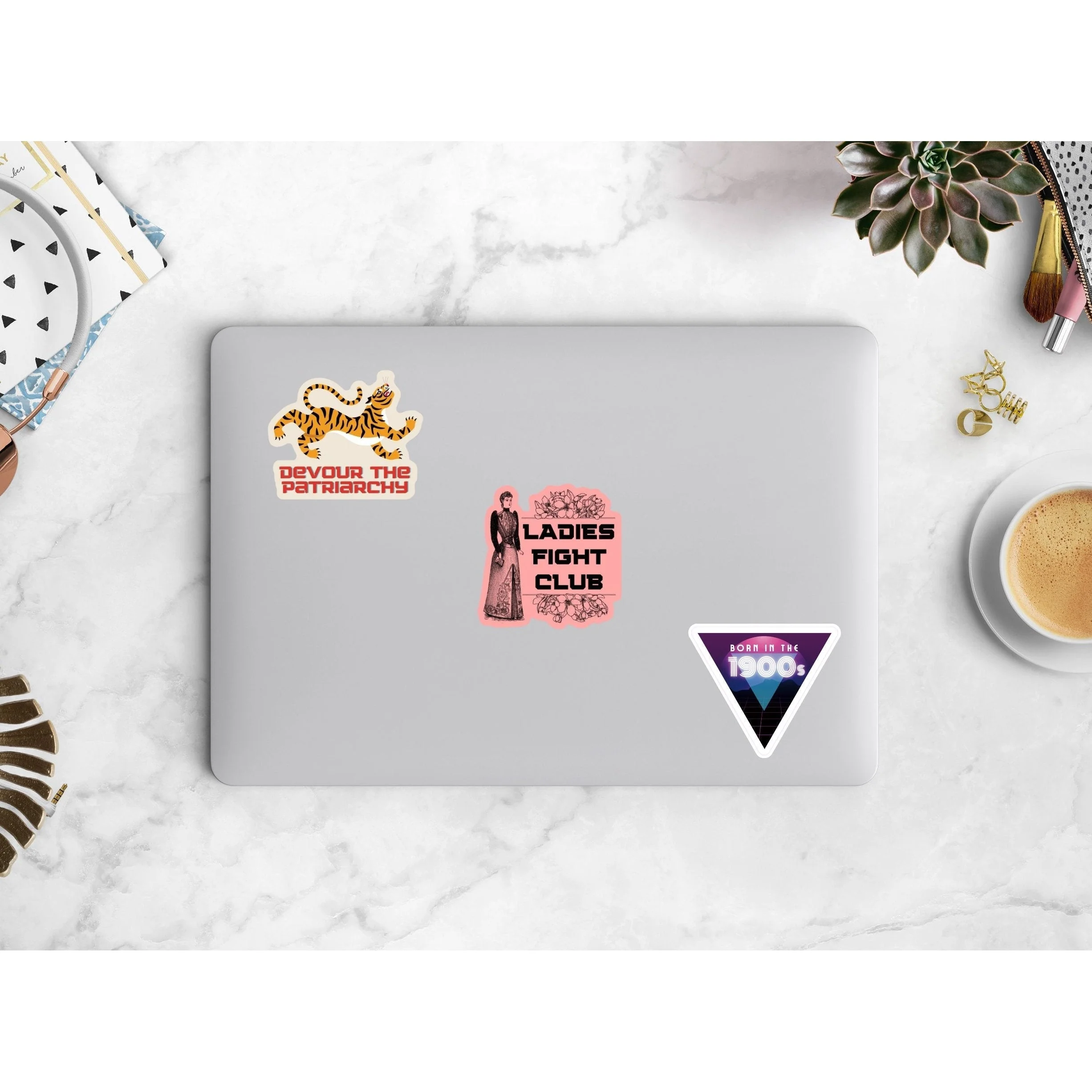 Devour the Patriarchy Feminist Vinyl Sticker 3in x 2.5in by The Bullish Store - Image 4