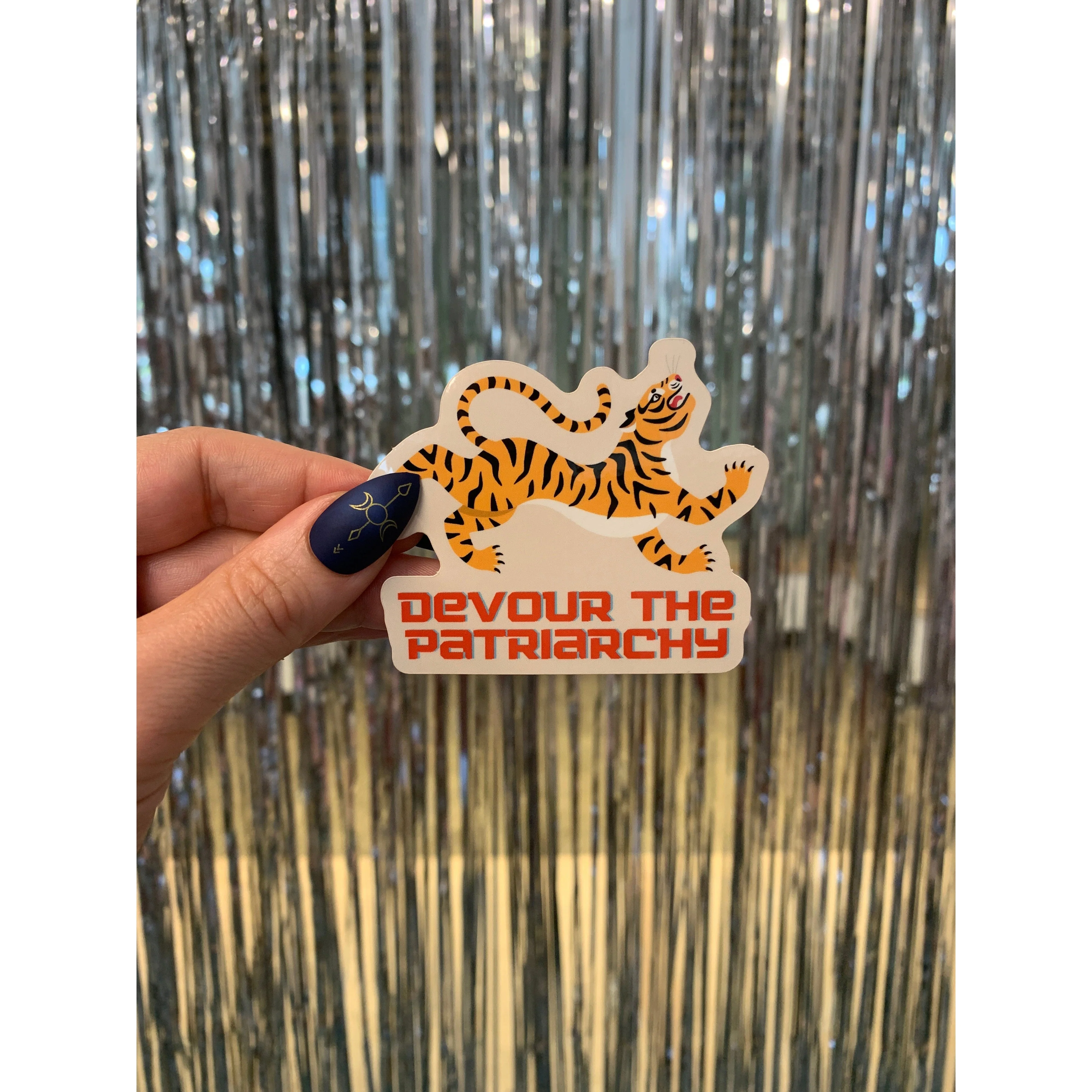 Devour the Patriarchy Feminist Vinyl Sticker 3in x 2.5in by The Bullish Store - Image 5