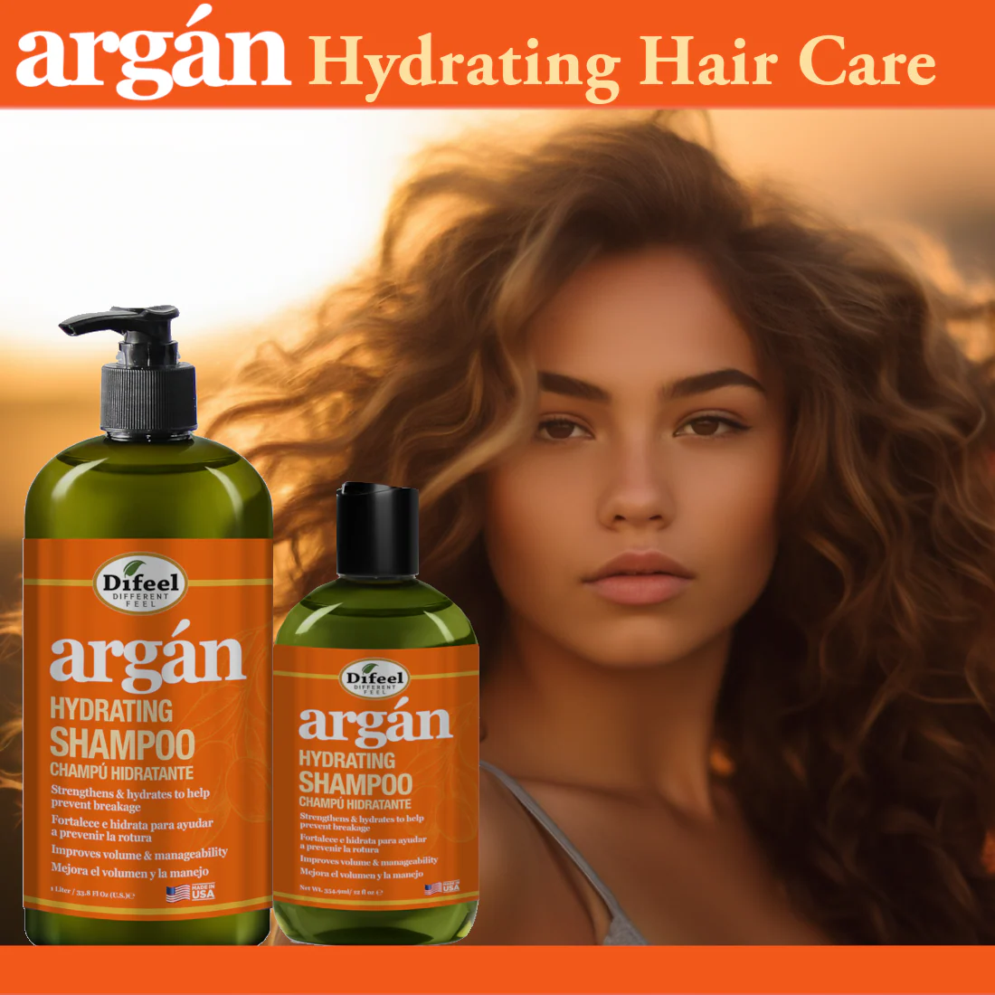 Difeel Argan Hydrating Shampoo 33.8 oz. by difeel - find your natural beauty - Image 2
