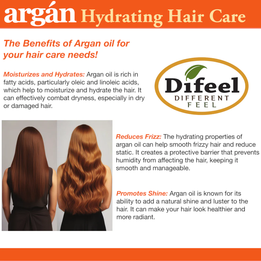 Difeel Argan Hydrating Shampoo 33.8 oz. by difeel - find your natural beauty - Image 7